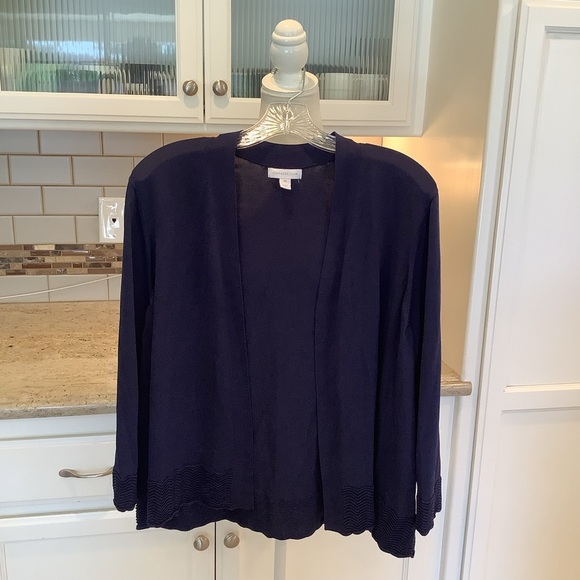 Charter Club Women's Navy Sweater Size XXL Open Front - Picture 1 of 6
